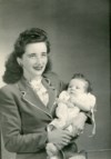 My mom & me posing – 1944